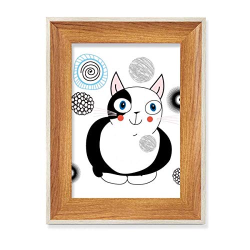 Cadre photo chat souriant en bois : idée cadeau idéale