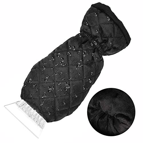 YEFIDER Eiskratzer Mit Handschuh Für Auto, wasserdichte Warme Eiskratzerhandschuh, Winter Kratzer Eiskratzer für Auto Windschutzscheibe Schneeschaufel Eisschaber