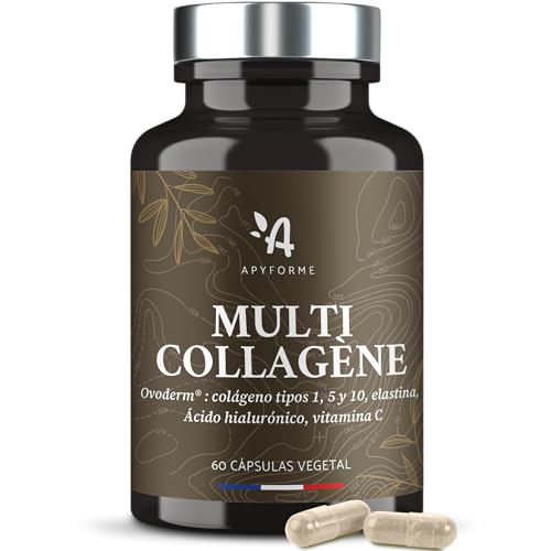 Apyforme - Colágeno Hidrolizado Puro y Ácido Hialurónico - 3 Patentes y 16 Estudios - 2 Meses de Tratamiento - 60 Cápsulas - Multi Collagen