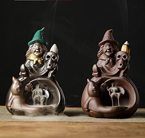 Porte-encens sorcière noire, idée cadeau déco pour maison et bureau