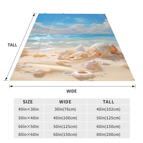 Couverture flanelle imprimée plage : idée cadeau d'anniversaire
