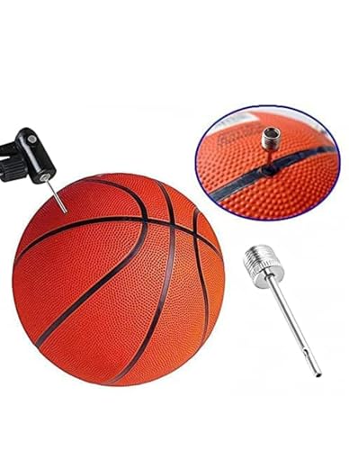 Image of Unisex Size-3 Mini Basketball for Kids Aged 2 to 12 Years - Soft and Bouncy Ball with Inflatable Pin for Indoor and Outdoor Play