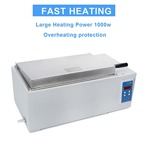 Onilab Scientific Digital Lab Water Bath Thermostatic Water Bath Heater 20L,1000W, Rt-80°C(Rt-176°F),110V #TOP2