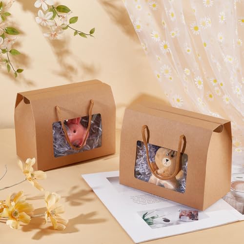 Boîtes en papier kraft avec poignées pour éviter les sacs - 5