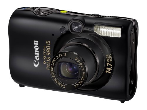 Canon IXUS 980 IS コンパクトデジタルカメラ Canon Digital IXUS 980 IS Camera - Black (14.7MP, 3.7x Optical