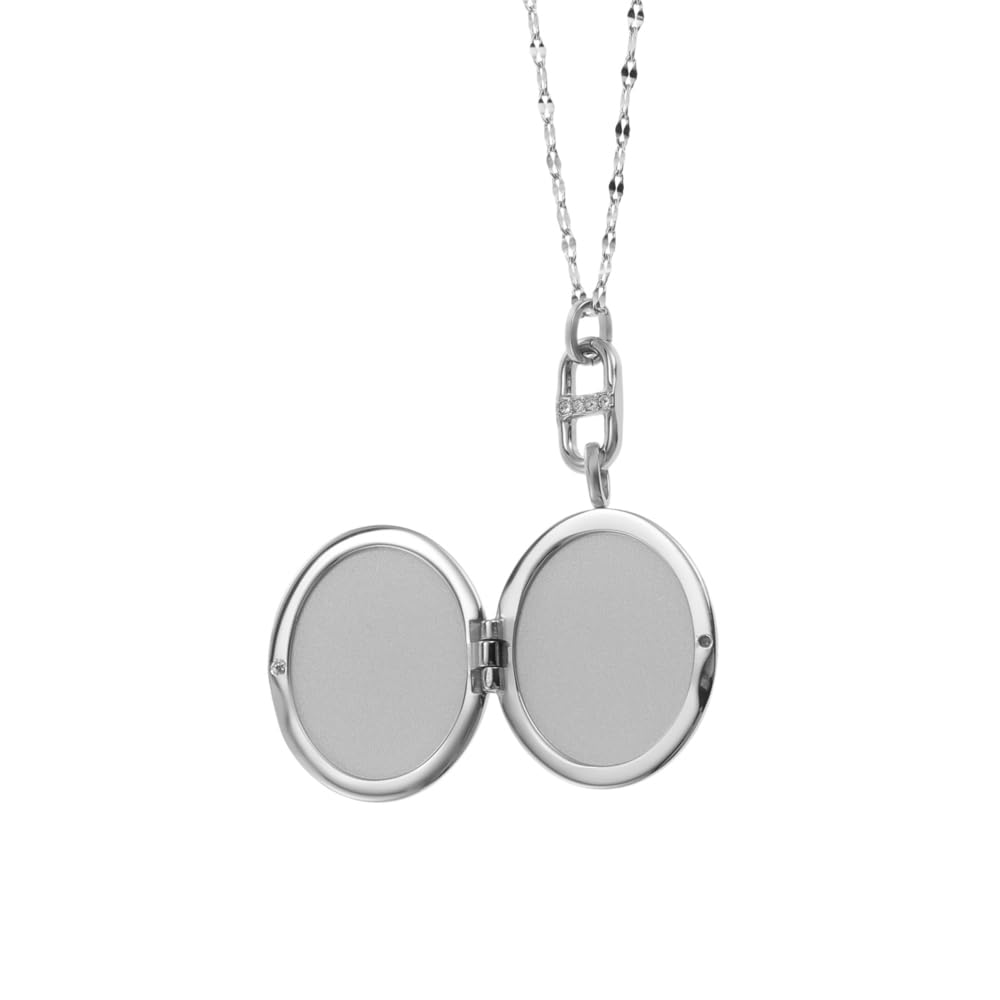 Fossil Halskette für Frauen Locket Collection Edelstahl Halskette, Länge: 400mm+50mm, JF04427040