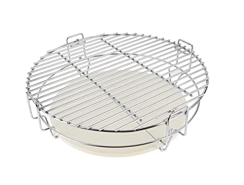 Image of SafBbcue Cooking System for Large Big Green Egg, Kamado Joe Classic Grill Accessories, Large BGE, Large Grill Dome, Pit Boss, Coyote The Asado Cooker Grill Replacement Parts and Other Kamado Grills