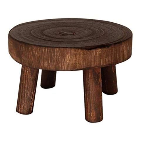 MANGGUO Wooden Plant Stand,Potted Stand Indoor Display Rack Rustic Decor, Mid Century Flower Pot Holder Home Decor,Natural Edge Side Table(Plant Pot NOT Included) Cover
