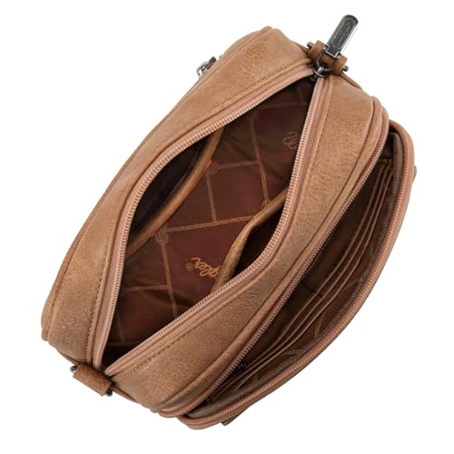 Image of Wrangler Crossbody Bag for Women Multi Pocket Crossover Bag Shoulder Pursea with Adjustable Strap