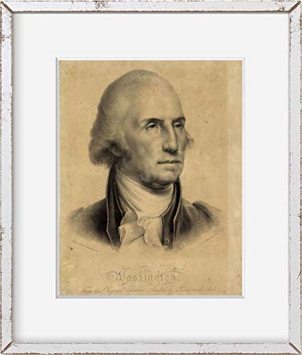 1827 Photo Washington. From the original portrait painted by Rembrandt Peale / Drawn on stone by Rembrandt Peale ; Litho of Pendleton, 9 Wall St. Print shows bust portrait of George Washington.