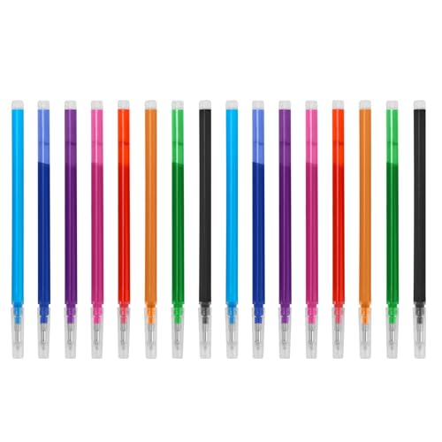Recharge stylo effaçable 0,7 mm : lot de 16 cartouches en 8 couleurs assorties