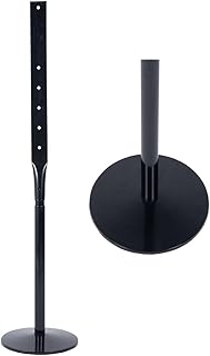 Heavy Duty Cast Iron Sign Post and Base Kit - 12" Dia Stand with 48" Post and Bolts & Nuts for Hanging Signs, Portable Sign Holder for Parking and Recreational Use