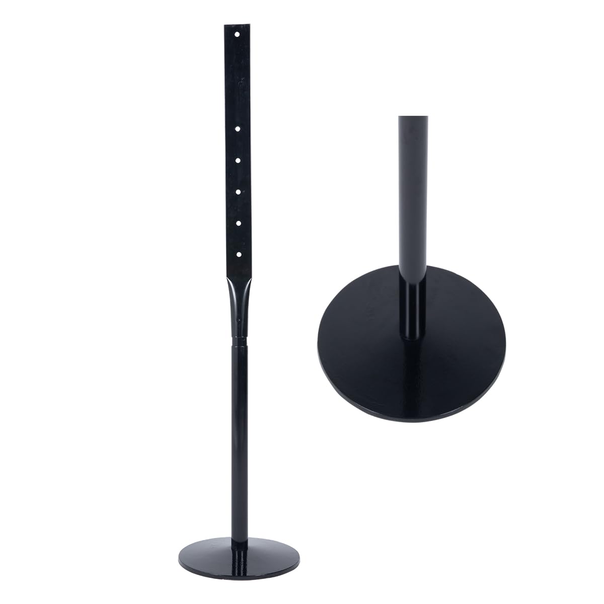 - Kdgarden Heavy Duty Cast Iron Sign Post and Base Kit - 12" DIA Stand with 48" Post and Bolts & Nuts for Hanging Signs, Portable Sign Holder for Parking and Recreational Use