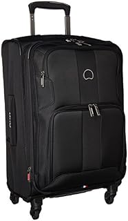 DELSEY Paris Sky Max 2.0 Softside Expandable Luggage with Spinner Wheels, Black, Carry-on