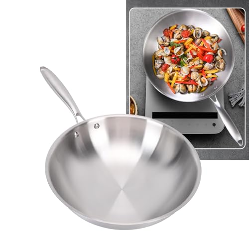 Wok de acero inoxidable 34 cm Zopsc sin teflón miniatura 3