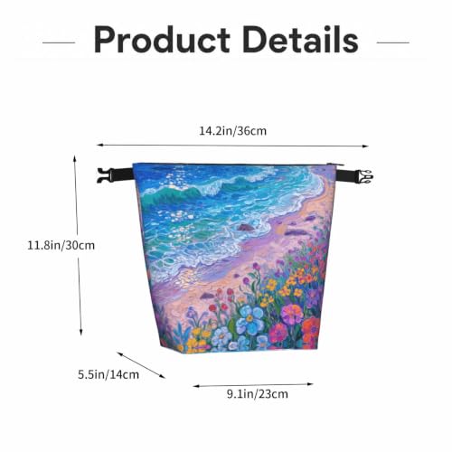 SHEnshg Sac à déjeuner isotherme avec couvercle enroulable Motif floramar – vue 3