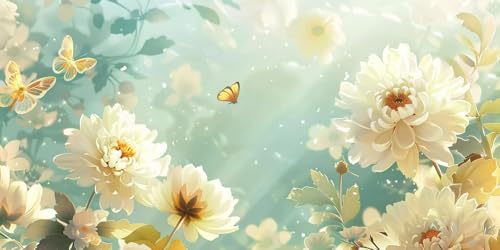 Kit Peinture Diamond de qualité supérieure : mosaïque cristal 5D Fleurs du ciel A-488