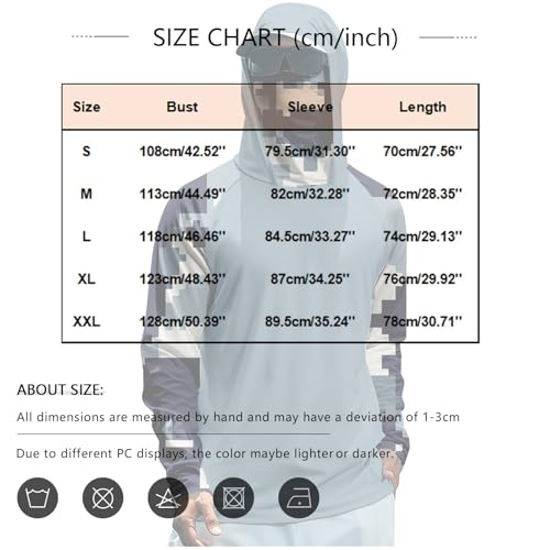 Men's UPF 50+ Sun Protection Lightweight Hoodie Performance Long Sleeve SPF Shirt for Fishing4