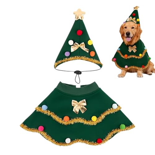 Weihnachtskleidung für Hunde, Weihnachtsbaumkostüm für Haustiere, Kleidung für Welpen, Partys, Versammlungen, Urlaub, Fotos, Spaziergänge, kleine, mittelgroße Hunde