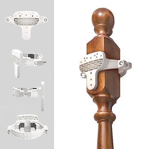 Image of Babelio No Hole Stairway Baby Gate Mounting Kit - Fits 2 1/2 Inches to 3 1/2 Inches Wide Square or Round Stair Banisters with The Same Upper and Lower Sides (4-Pack)