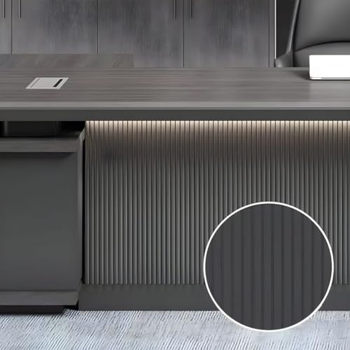 Image of Lakdi The Furniture Co Director & Executive L-Shape Office Table Luxury Desk Made in MDF with Side Unit Drawer and Storage Wire Manager & CPU Storage - LDL-615