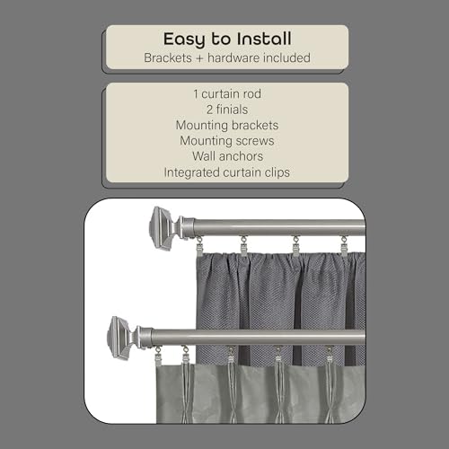 Image of Innovative Oxford Traverse Window Curtain Rod - 1 inch Rod Diameter Fits Windows Size 36 inch - 66 inch - Stainless Steel Heavy Duty Drapery Rods for Bedroom, Living Room, Kitchen & Bathroom