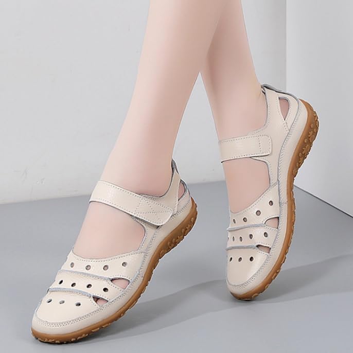 Women's breathable mesh sandals - flat sole, comfortable.