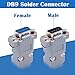 Tnuocke 18Pack DB9 Connector Adapter Kit, 9 Pin D-SUB Male/Female Solder Cup Connectors, Tin Plated Housing, Lightweight Gray Plastic Hoods, Individually Bagged
