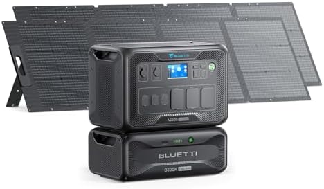 BLUETTI AC500 Solar Generator & B300K Expansion Battery with 2 20...