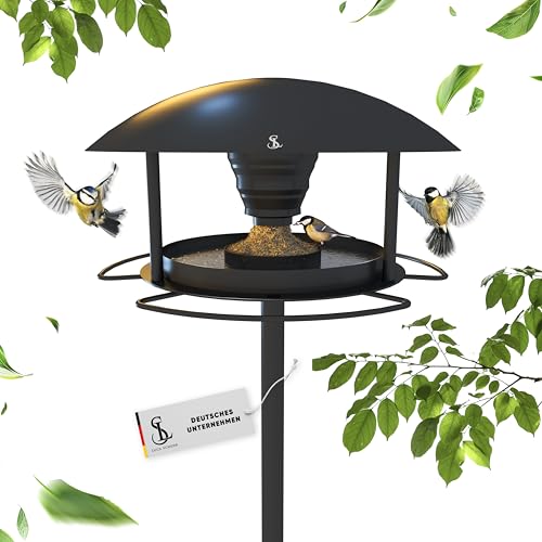 Schenk Vogelhaus mit Ständer Wetterfest [3 in 1 XXL Vogelfutterhaus]...