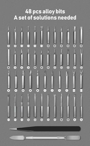 Kit de tournevis électrique de précision avec embouts magnétiques et LED - 6