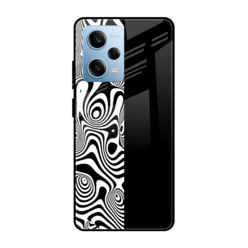 Image of SmashItUp Pattern | Multicolour | Black and White Designer Printed TPU Metal Case Mobile Back Cover for Redmi Note 12 Pro 5G
