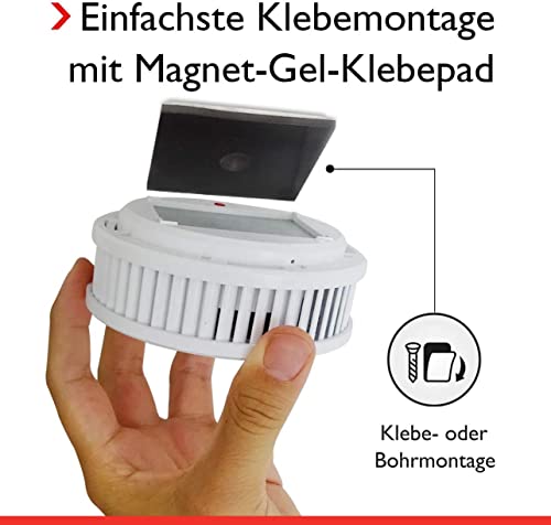 PYREXX PX-1 , 3er-Set, Rauchmelder 10 Jahre Batterie mit Magnet-Halterung ohne Bohren und...