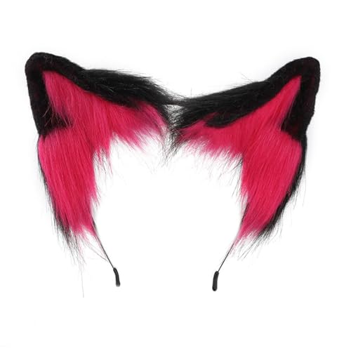 Oilmal Faixa de cabeça de personagem de Halloween arco de cabelo de orelha de gato de pelúcia acessó
