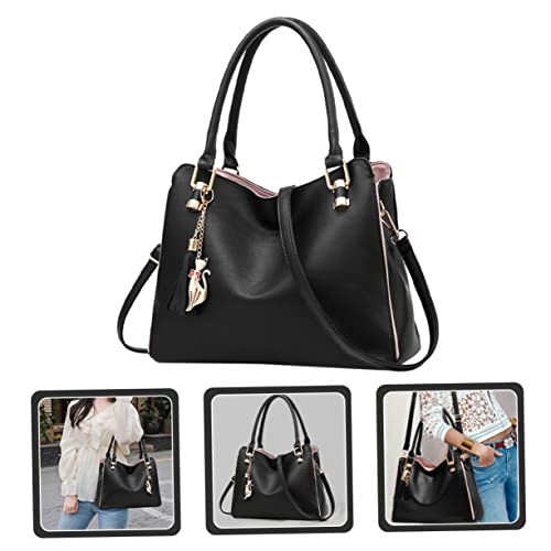 Homoyoyo Large Capacity PU Leather Shoulder Bag with Multi Pocket Design Crossbody Tote for Women for Daily Use Parties and Weddings3