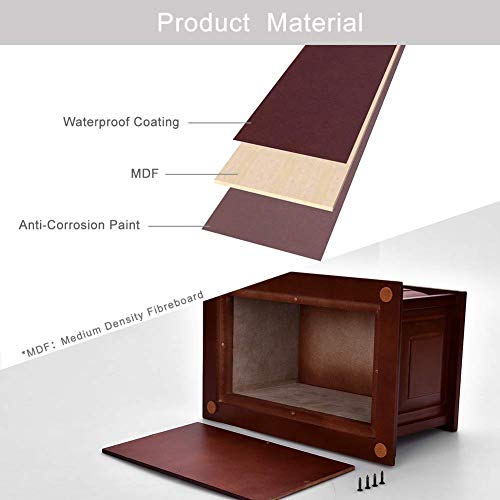 Wood Urn, Professional Wooden Urns for Human Ashes Adult,Cremation Urns (MDF)