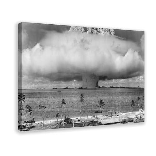WCYB Baker Nuclear Bomb Test affiche murale rétro atomique pour collection