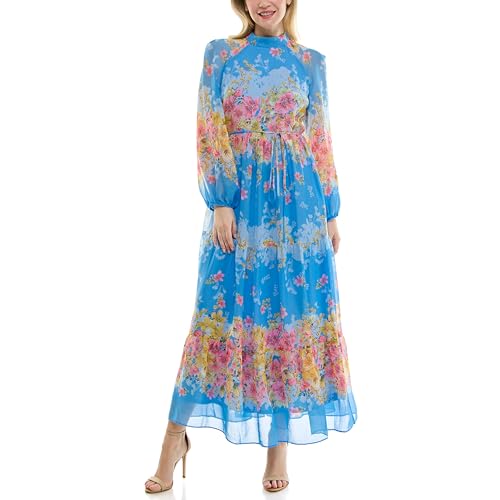 Image of Maison Tara Women's Printed Long Sleeve Maxi Dress