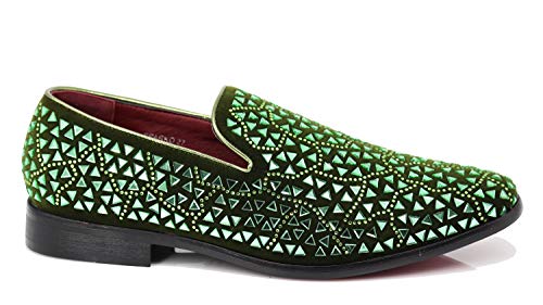 SPK27 Men's Rhinestone Sparkling Suede Dress Shoes Loafer Classic Designer Moccasins2