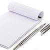 Enday Legal Pads 8.5 x 11 Inch, (12 Pack) 50 Sheets per Notepad, White Note Pads, Legal Ruled Writing Pad with Perforated Pages, White Paper Legal Pad for Work and Note-Taking.