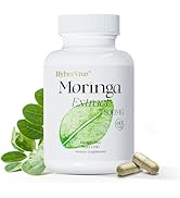 HyberVive Moringa Pure Capsules, Moringa Powder Capsules 800mg Supports Energy, Skin Health, Gut ...
