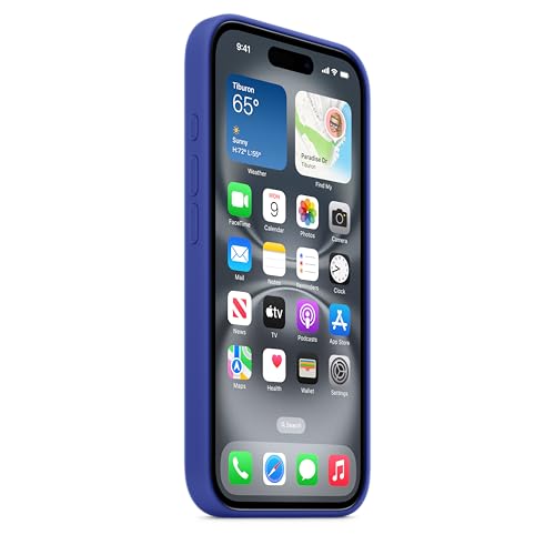 Image of Apple iPhone 16 Silicone Case with MagSafe and Camera Control: Lightweight Phone Case, Wireless Charging Compatible, Smooth Matte Finish; Ultramarine