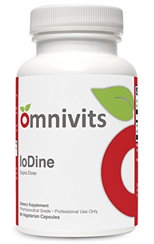 Omnivits Iodine Supra - Dose | 12,500 mcg | Iodine Complex| Potassium Iodide and Molecular Iodine | 90 Vegetarian Capsules