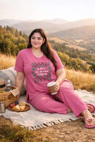 Image of In Love Women's Plus Size Longline T-Shirt with Side Pocket, 3 /4 Sleeve, Crew Neck