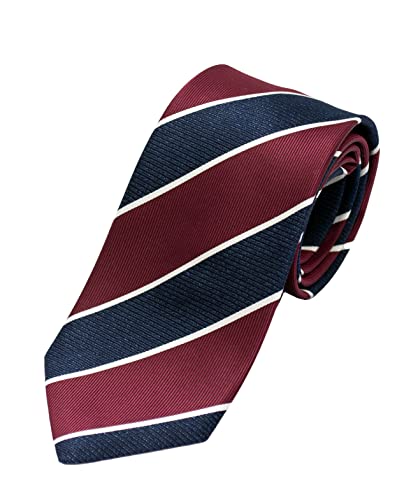 Yonezawa-ori Silk Necktie: Where to Buy Yamagata's Uesugi Silk [2026] — b4 ネイビーワインストライプ finish