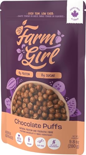 Cocoa Cereal, Artistian Keto Cereal - Low Carb, Non-GMO, Gluten Free, Low Sugar, Zero Preservatives - Plant Based Protein - Perfect for Keto, Vegan and Paleo Diets - Made in Canada (280g)