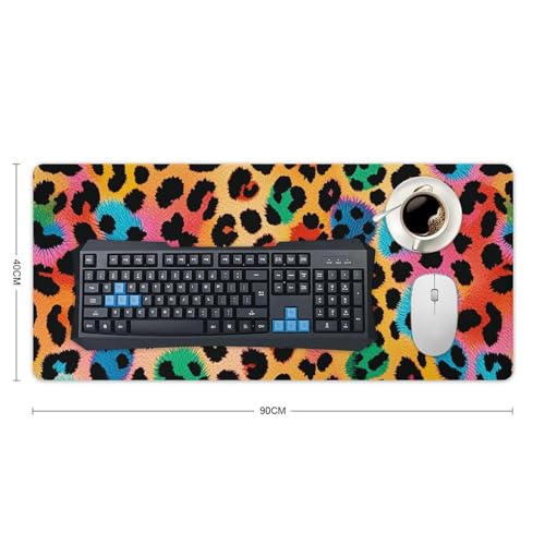 Tapis de souris grand format léopard antidérapant pour ordinateur et jeu - 2
