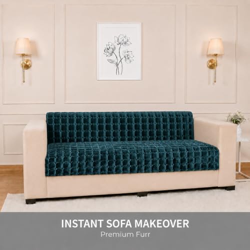 Image of STITCHNEST 'Haven Soft Series' 3 Seater Sofa Cover | Full Coverage Sofa Cover| Premium Velvet Fabric, Washable & Durable Furniture Cover for Modern Living Rooms