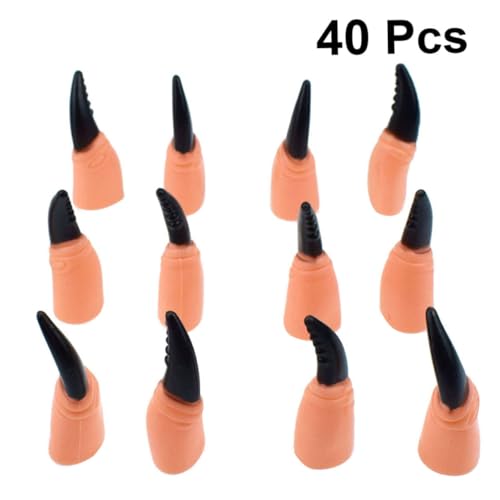 ibasenice 40 Unidades Unhas Bruxa Assustadoras Truques Adereços Uso Pratico Decoração Decorações Hal