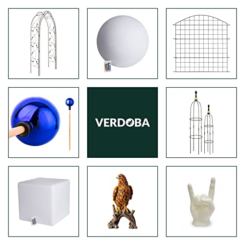 VERDOBA Garten Figur Hahn aus Kunstharz, handbemalt - Deko Hahn Dekofiguren Garten Deko Gartenfiguren für außen groß - Hühner Gartendeko Tiere